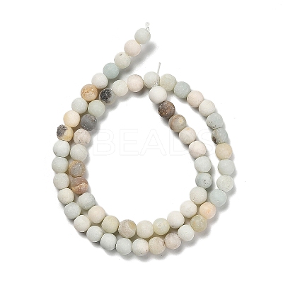 Natural Flower Amazonite/Map Stone/Sesame Jasper/Glass Beads Strands G-P562-C-01-1