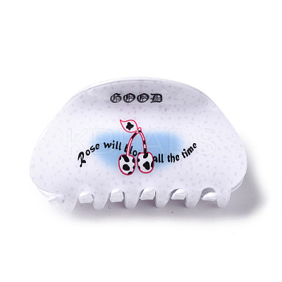 Cherry Pattern PVC Claw Hair Clips PHAR-M013-02G-1