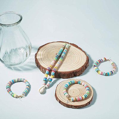 Handmade Polymer Clay Beads X-CLAY-R067-6.0mm-11-1