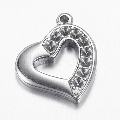Tarnish Resistant 304 Stainless Steel Pendant Rhinestone Settings STAS-E136-27-1