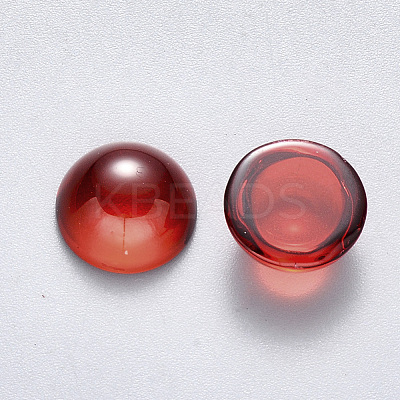 Transparent Spray Painted Glass Cabochons GLAA-S190-013C-G05-1