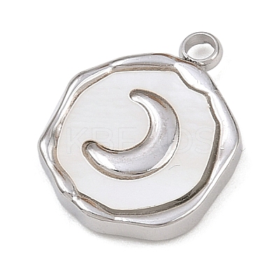 Natural White Shell Pendants STAS-D385-01A-P-1