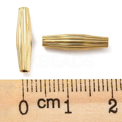 Rack Plating Eco-friendly Brass Beads KK-M257-08B-G-1