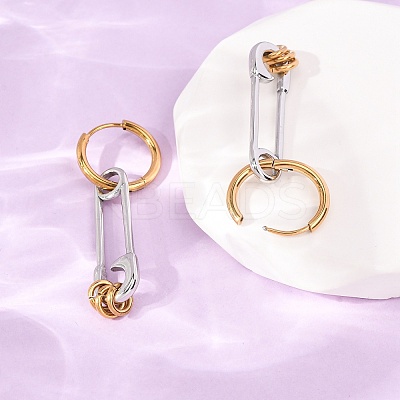 304 Stainless Steel Hoop Earrings for Women SA-CBA7B26-03GP-01-1