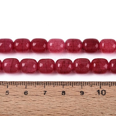 Baking Paint Crackle Glass Beads Strands DGLA-N019-01B-02-1