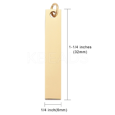 Ion Plating(IP) 304 Stainless Steel Pendants STAS-I311-14B-G-1