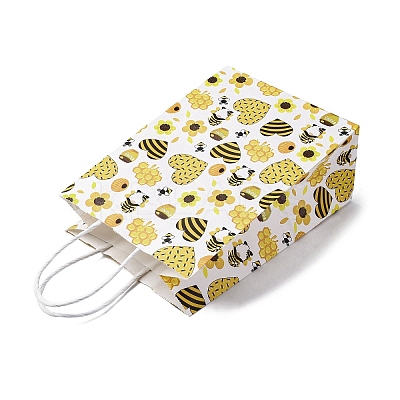 Bees Theme Rectangle Paper Bags LS-CARB-F012-02D-1