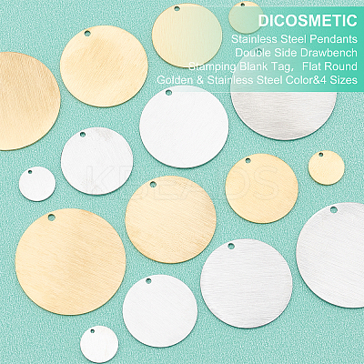 16Pcs 8 Style 304 Stainless Steel Pendants STAS-DC0002-07-1