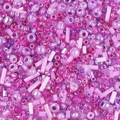 Mixed Electroplate and Non-electroplating Glass Seed Beads GLAA-SZC0007-02A-1