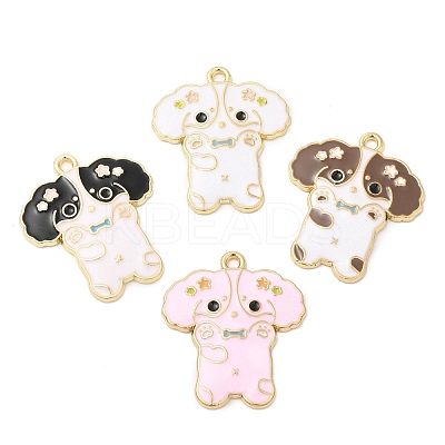 Alloy Enamel Pendants FIND-C037-19G-1