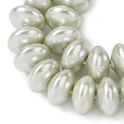 Electroplate Opaque Glass Imitation Pearl Beads Strands EGLA-H113-04B-1