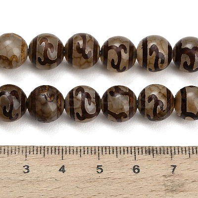 Tibetan Style dZi Beads Strands GG-CBA4812-B08-10MM-1
