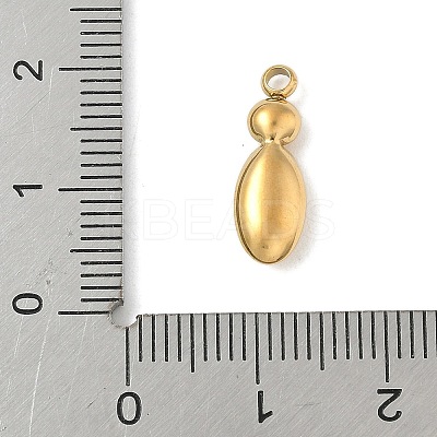 304 Stainless Steel Initial Pendants STAS-S186-12I-G-1