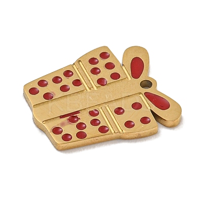 Christmas Theme 304 Stainless Steel Enamel Charms STAS-Z093-02C-1