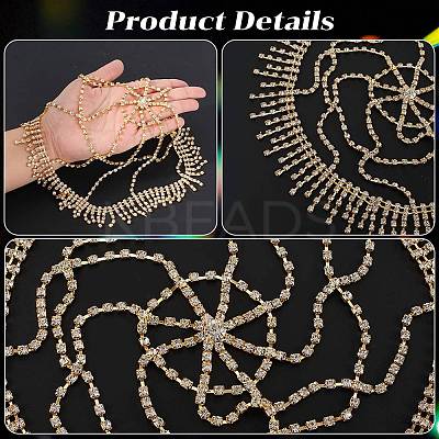 Alloy Rhinestone Mesh Headbands OHAR-WH20005-32G-1