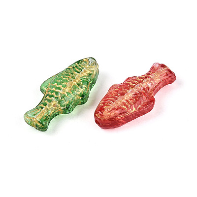 Baking Paint Transparent Glass Beads DGLA-N018-22-1