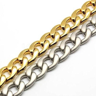 304 Stainless Steel Curb Chain/Twisted Chain Bracelets STAS-A028-B127-1