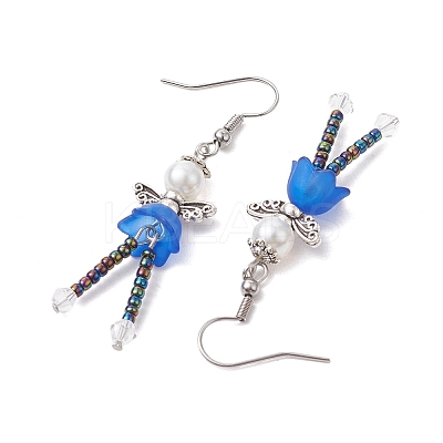 304 Stainless Steel Fairy Dangle Earrings EJEW-MZ00129-1
