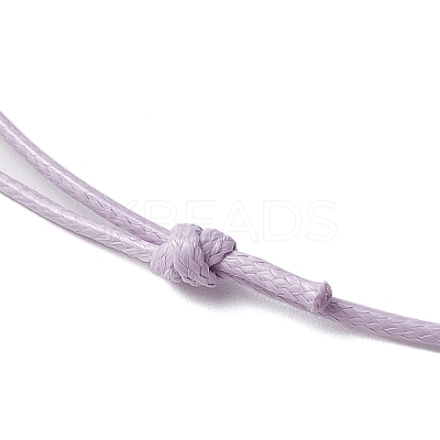 5Pcs 5 Colors Adjustable Waxed Polyester Cord Necklace Making AJEW-JB01309-01-1