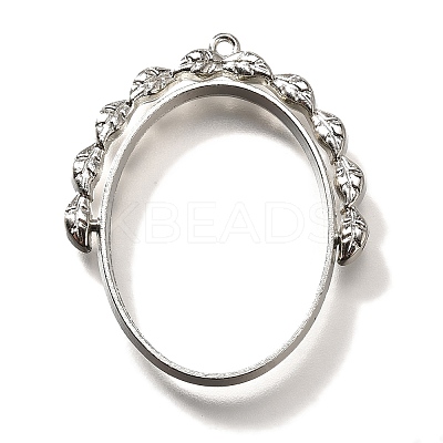 Rotatable Alloy Swivel Open Back Bezel Pendants PALLOY-I223-18P-1