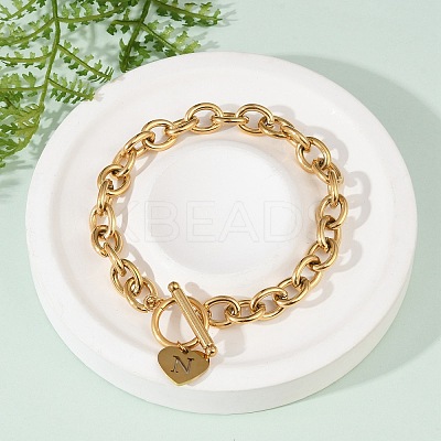 Golden 304 Stainless Steel Charm Bracelets LS-NJEW-K284-01G-N-1