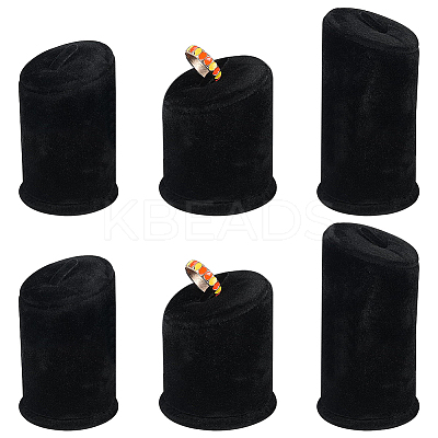 6Pcs 3 Sizes Velvet Ring Displays RDIS-FG0001-31-1
