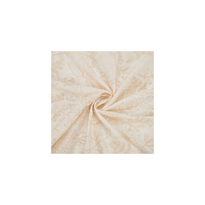 Flower Pattern Embroidery Cotton Fabric DIY-WH0580-48-1