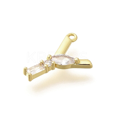 Brass Micro Pave Cubic Zirconia Pendants KK-M310-01G-25-1