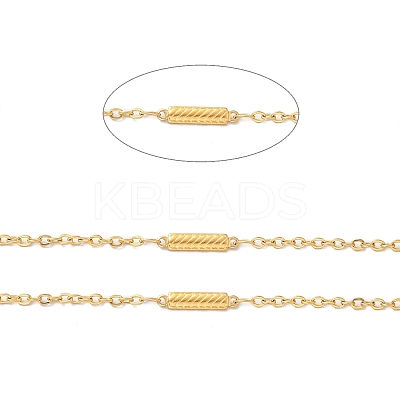 Ion Plating(IP) 304 Stainless Steel Rectangle Link Chains STAS-B041-09G-1