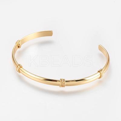 Brass Cuff Bangles BJEW-K153-02E-1