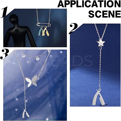 12pcs 3 Colors 304 Stainless Steel Pendants STAS-UN0023-61-1