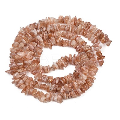 Natural Gold Spot Sunstone Beads Strands G-G464-B01-01-1