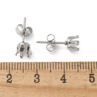 316 Surgical Stainless Steel Stud Earring Findings STAS-Z118-03P-03-1
