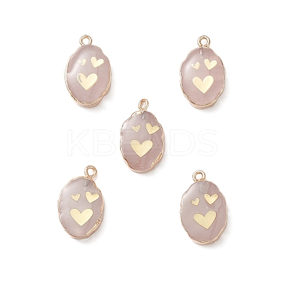 Natural Rose Quartz Pendants G-K333-01H-1
