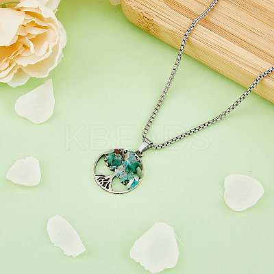 4 Sets 8 Styles Natural & Synthetic Mixed Stone Chip Pendants FIND-FH0006-04-1