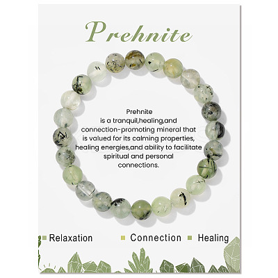 Synthetic Prehnite Beaded Stretch Bracelets PW-WG7FE75-12-1-1