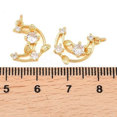 Brass Micro Pave Cubic Zirconia Pendants KK-F927-27G-1