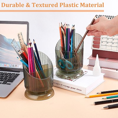 Transparent Plastic Makeup Brush Storage Organizer AJEW-WH0332-33A-1