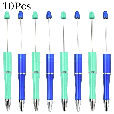 10Pcs 2 Colors Plastic Beadable Pens AJEW-YW0001-34B-1
