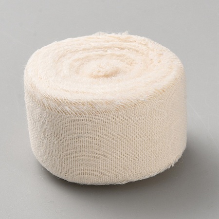 Cotton Frayed Ribbons OCOR-WH0036-46B-1