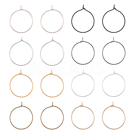 400Pcs 8 Colors Iron Hoop Earrings IFIN-FH0001-72B-1