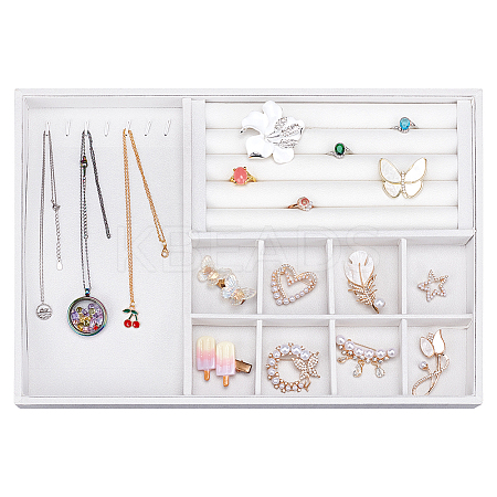 3 In 1 Multipurpose MDF Jewelry Trays ODIS-WH0086-078G-1