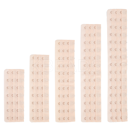 8Pcs 5 Styles Polyester Women's 3 Rows x 7/9/11/13/15 Hooks Longline Corset Bra Extender FIND-BC0004-21B-1