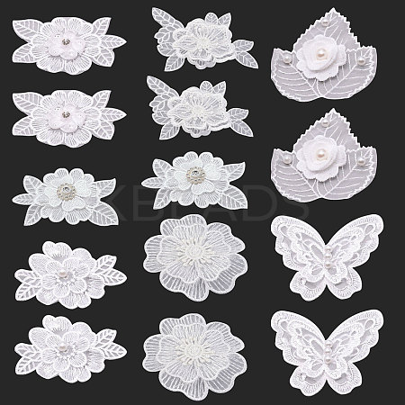 Gorgecraft 14Pcs 7 Style Lace Embroidery Costume Accessories DIY-GF0004-41-1