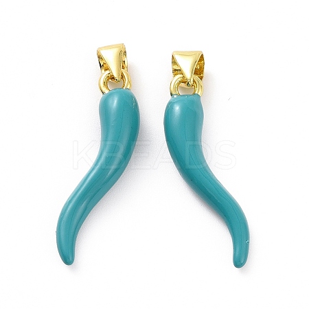 Rack Plating Brass Enamel Charms KK-C008-19G-02-1