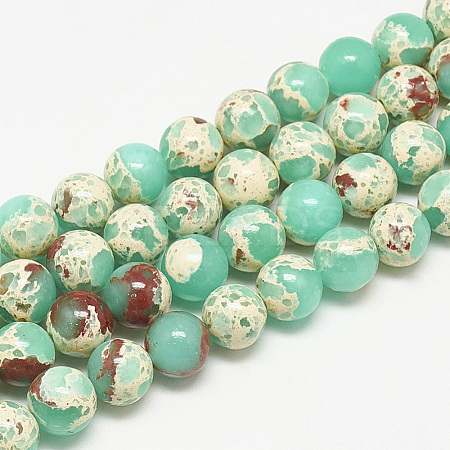 Synthetic Imperial Jasper Beads Strands G-S300-41C-8mm-1