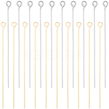 100Pcs 2 Colors Brass Eye Pins KK-BBC0020-58-1