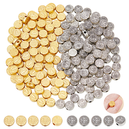 160Pcs 2 Colors Tibetan Style Alloy Beads TIBEB-NB0001-39-1