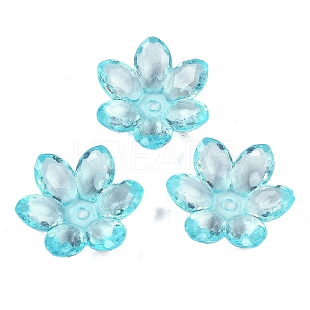 Transparent Acrylic Bead Caps OACR-H118-03E-1