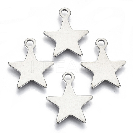 Non-Tarnish 201 Stainless Steel Pendants STAS-R116-050B-1